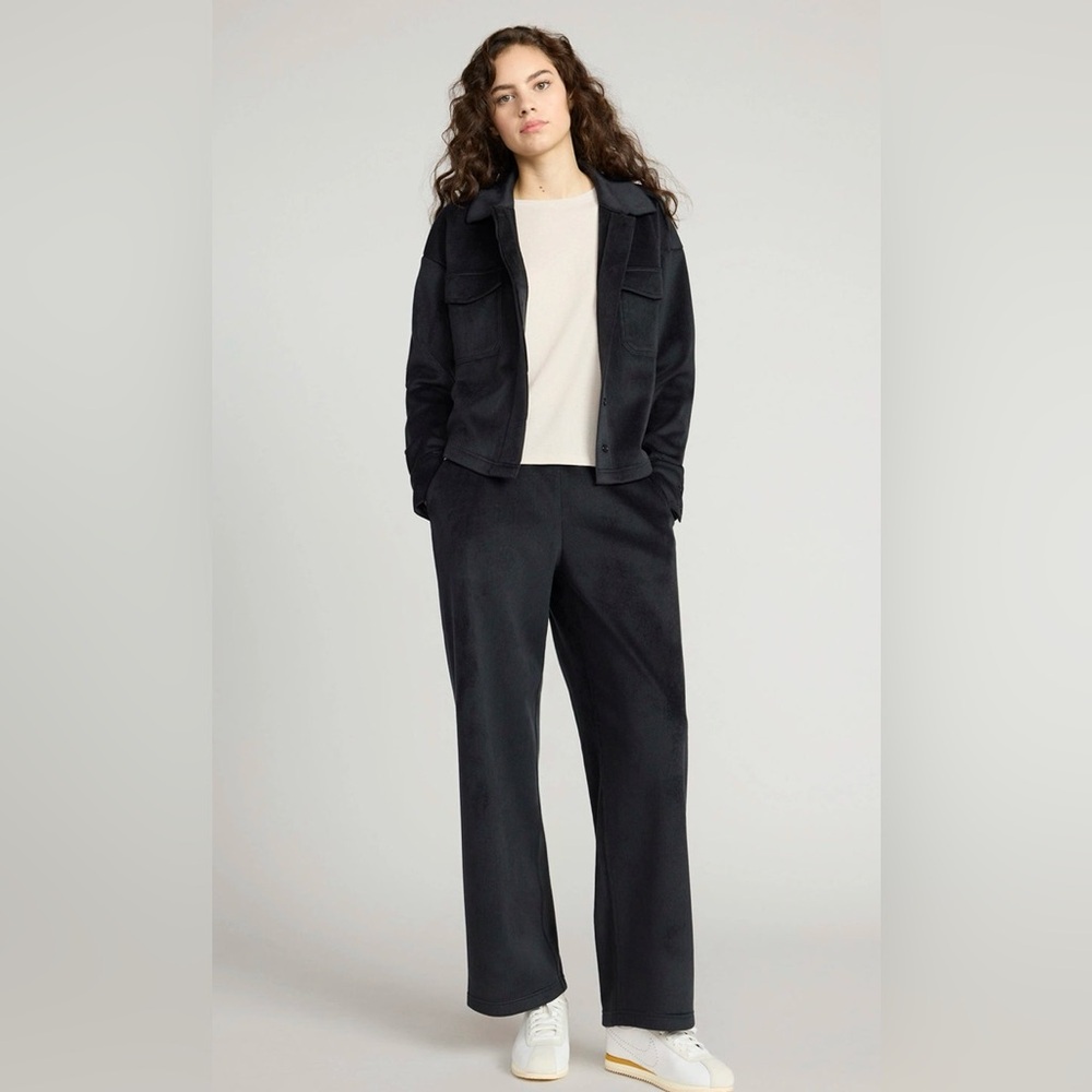 Mondetta Women's Corduroy Wide Leg Black NWT - Picture 2 of 6